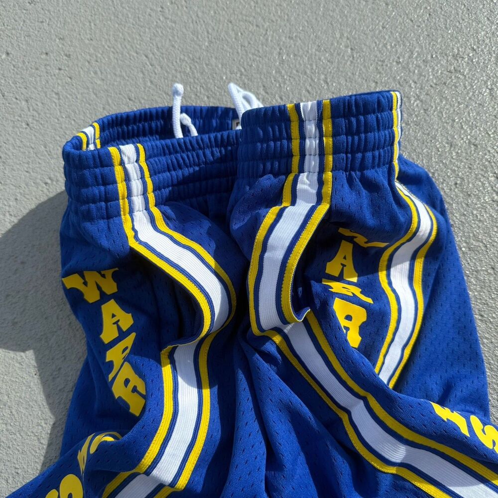 Men's Mitchell & Ness Golden State Warriors NBA Swingman Shorts 81-82 2XL - Picture 4 of 8
